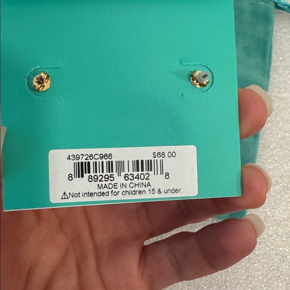 Kurt Geiger multi color eagle stud earrings with dustbag NWT - Picture 3 of 3